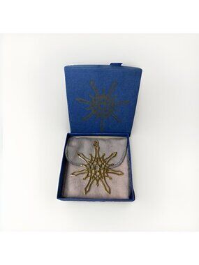 MMA Star Christmas Ornament Brass Gold tone Vermeil Star With Blue Box 1975